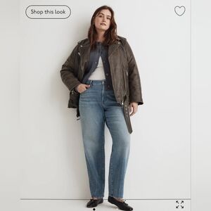 New Madewell size 22w curvy 90s straight jeans